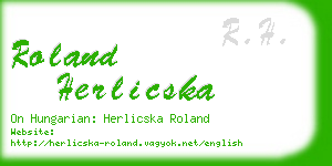 roland herlicska business card